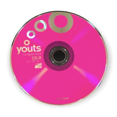 Imagem de Cd-r  envelope youts colorful 52x/700mb/80min - cores (unidade), Pink