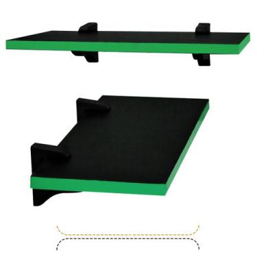 Imagem de Prateleira Grande 65cm MDF Preto  Decoração Sala Quarto Gamer Escritór