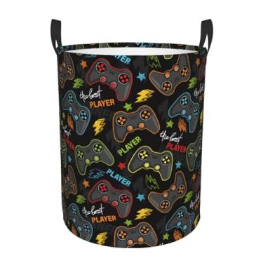 Imagem de Cesta de lavanderia de beisebol, cesto de roupa suja de softball, cesto de roupa suja para quarto, banheiro, faculdade, dormitório, berçário, organizador de brinquedos, cesta de armazenamento redonda