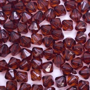 Imagem de Miçanga Passante Balão Facetado Acrílico Marrom 8mm 10pçs 5g - Macall