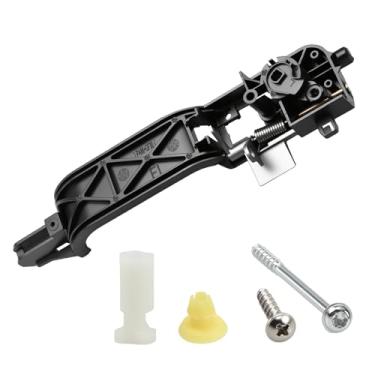 Imagem de FUSCH Placa de reforço da maçaneta da porta externa do lado do motorista dianteiro esquerdo FL Conjunto de base do puxador da porta do lado do motorista compatível com Ford Focus 2002-2007 Substituir