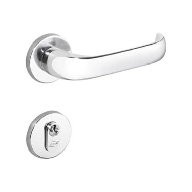 Imagem de FECHADURA DUNA IMAB EXTERNA CROMO ACETINADA ESCOVADA C/ CILINDRO CHAVE PEQUENA 40MM