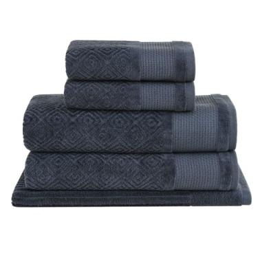Imagem de Jogo de Toalhas Buddemeyer Kyoto Banho Azul 5 peças