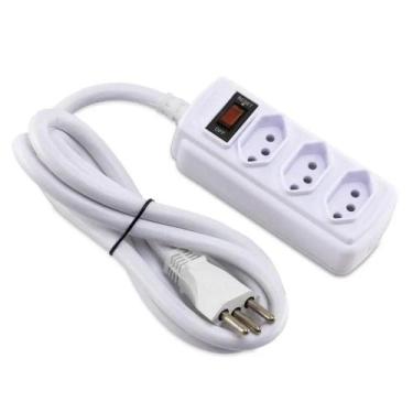 Imagem de Filtro De Linha Rearmável 3 Saídas 10A Bivolt Nbr Cabo 80Cm - Voltim