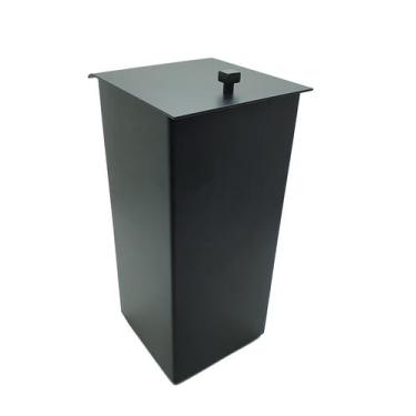 Imagem de Lixeira Inox Preta Para Banheiro - Tozzatto Inox