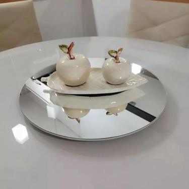 Imagem de Prato Giratório Decorativo Vidro Espelhado Resistente 80cm - Play Deco