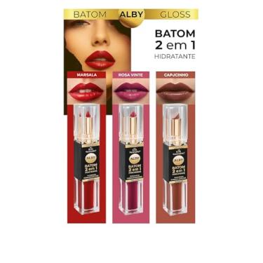 Imagem de Alby – Batom Gloss Hidratante 2 em 1 (Marsala, Capuccino, Rosa Vinte) (Marsala)