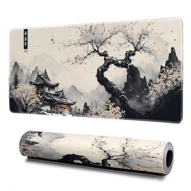 Imagem de Mouse pad japonês, tapete de mesa japonês grande, tapete de teclado para jogos de anime GG, base de borracha antiderrapante, protetor de mesa grande estendido para escritório e casa, 80 x 30 cm