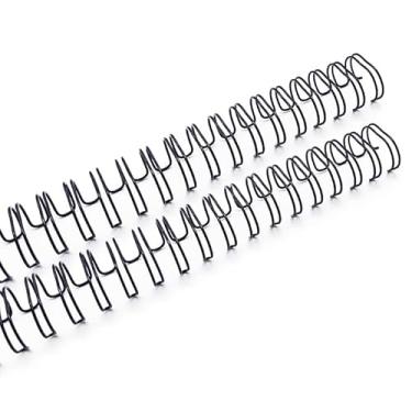 Imagem de Pente de encadernação espiral de 5/20.3 cm, pacote com 50 espinhas pretas para encadernação de fio de laço duplo, passo 2:1, serve para tamanho A4, comporta até 140 folhas, para escritório, escola e
