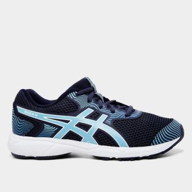 Imagem de Tênis Infantil Asics Buzz 4 Gs, Marinho, Branco, 33