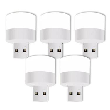 Imagem de 5 Mini Luminária De Mesa LED Conexão USB Luz Para Notebook Leitura - K