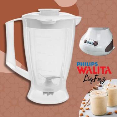 Imagem de Copo de Liquidificador Walita Liqfaz M074 Translucido - Tampa Branca -