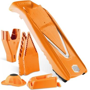 Imagem de Börner Reston Lloyd Mandoline Slicer V5 (conjunto profissional) • Cortador em V com 10 estilos de corte e suporte seguro para alimentos • Fatiador de cozinha ajustável para legumes e frutas • Cor