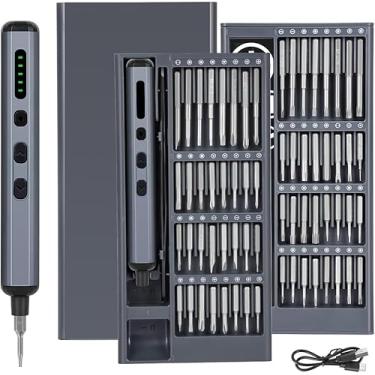 Imagem de Parafusadeira Elétrica de Precisão 68 em 1, 48 Bits 28mm e 16 Bits 45mm, 350mAh, Carregamento USB-C, LED Indicador, Torque 0,15-0,35 N.m