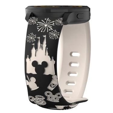 Imagem de CeiLarv Pulseira de relógio de 22 mm para Garmin Venu 3/Forerunner 265/Forerunner 255 para Amazfit Bip 6/Bip 5 /Pop 3S/Balance/GTR 4, pulseira de silicone respirável e confortável - preta e luz das