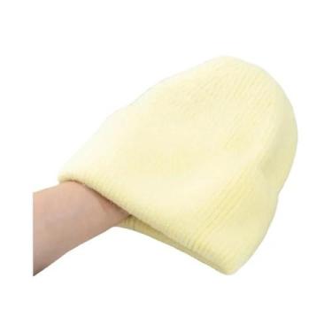 Imagem de Chapéu Feminino de Malha com Pele de Coelho - Quentinho para o Inverno