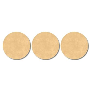 Imagem de Kit 3 Pele Animal 55Cm Couro S Aro Conga Bongo Atabaque Luen