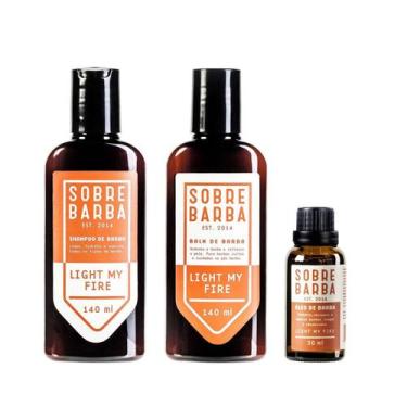 Imagem de Trio Sobrebarba - Shampoo, Balm e Óleo de Barba - Light my Fire