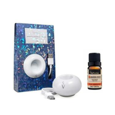Imagem de Aromatizador Difusor Portátil Usb Com Led + Óleo Essencial Via Aroma, 