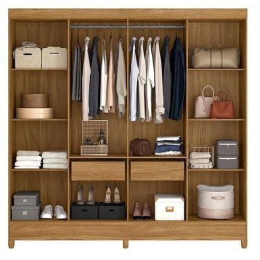 Imagem de Guarda Roupa Casal Marajó 8 Portas Freijó Cinza  Moval