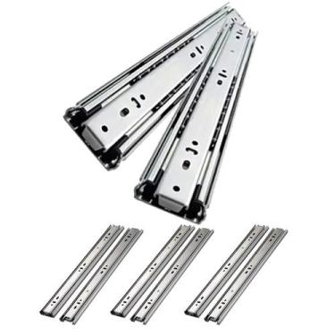 Imagem de 03 Pares Corrediça Gaveta Trilho Telescópico 35 cm para 35kg - Openfie