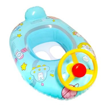 Imagem de Boia Inflável Infantil Bote Bebe Volante Piscina Buzina