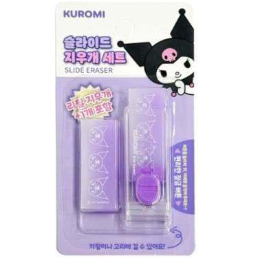 Imagem de SanrioCharacters' Borracha deslizante com refil - Oficialmente licenciada - Escolha entre 2 tipos (KuromiPurple)