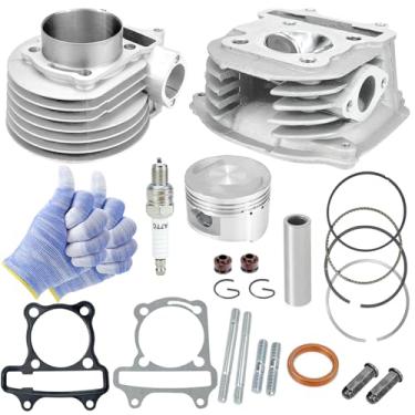 Imagem de Kit de reconstrução de 58,5 mm Kit de cilindro de furo grande GY6 155cc motor de alto desempenho conjunto de cabeça de cilindro adequado para quadriciclo scooter ATV