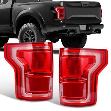 Imagem de Autoverve Luzes traseiras para Ford F150 F-150 2015 2016 2027 Tampa traseira de freio de LED traseira com montagem de ponto cego lado esquerdo do motorista direito do passageiro HL3Z-13404-D HL3Z