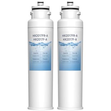 Imagem de HX2017FR-A/HX2017F-A Filtro de água compatível com Hisense HRF266N6CSE1 HRF266N6CSE HRF209N6CSE HRF254N6TSE HRF254N6DSE, Insignia NS-WF26FD9-1/WF26FD9-1 (Pacote com 2
