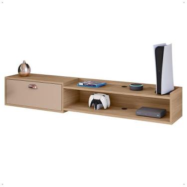 Imagem de Rack Suspenso Supremo Home TV Smart 55 Pol Porta Basculante Nicho Deco