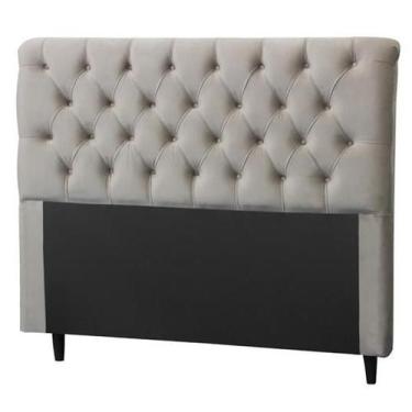 Imagem de Cabeceira Imperatriz 1000 Plus Solteiro 900mm Veludo Adar Off White - 