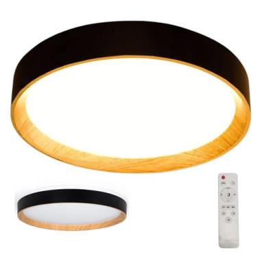 Imagem de Luminaria Plafon 3 Tons LED Iluminaçao Sala Quarto Controle Ambiente R