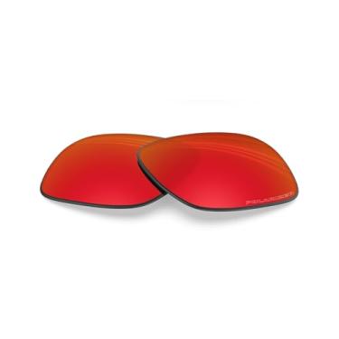 Imagem de BLAZERBUCK Lentes de reposição polarizadas anti-sal para óculos de sol Oakley Holbrook XXL OO9487 61 mm, Vermelho fogo - polarizado, 0