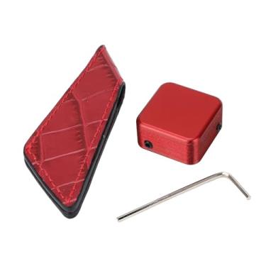 Imagem de Suporte de giz de bilhar clipe magnético portátil de alumínio para taco de sinuca com clipe de cinto para jogadores de bilhar (vermelho)