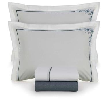 Imagem de Karsten, Jogo Cama Casal 4 Pcs Algodão 200 Fios Bordado Helen Karsten