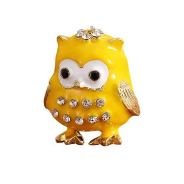 Imagem de oshhni Caixa de joias de, porta-anéis criativo, estatueta de, organizador de joias para anéis, brincos, colares, decoração para casa, Amarelo