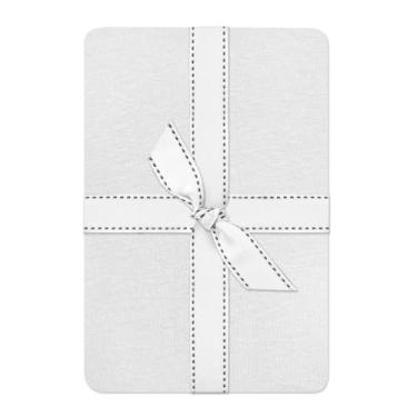 Imagem de Frankie Lençol de berço 100% algodão orgânico para bebês e crianças pequenas, macio e respirável para meninas, meninos, branco, tamanho único