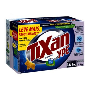 Imagem de Lava-Roupas Pó Concentrado Primavera Tixan Ypê Caixa Leve 1,6kg Pague 1,52kg
