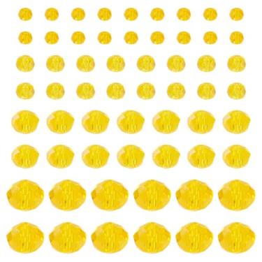 Imagem de 4 fios 3/4/6/8 mm Contas de vidro facetado Rondelle Charm Briolette Crystal Spacer Bead Charm para fazer joias, pulseira, colar, brinco, laranja, furo: 0,4-1 mm