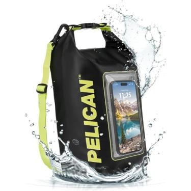 Imagem de Pelican Marine IP68 Bolsa seca à prova d'água 5L - Mochila impermeável com capa/bolsa para celular - Acessórios de barco e caiaque - Essenciais para acampamento, natação, praia, pesca, rafting, viagem