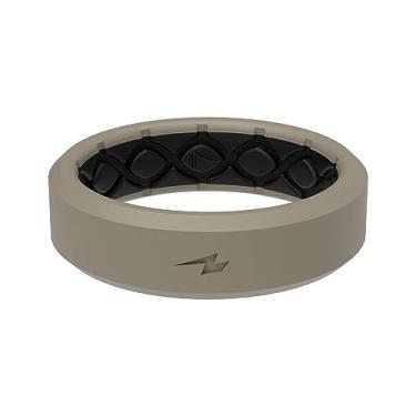 Imagem de Groove Life Zeus Anel fino – Anéis de casamento de silicone respirável para mulheres, cobertura vitalícia, design exclusivo, anel de ajuste confortável, 6, Silicone, Sem pedra preciosa