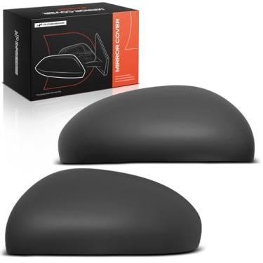 Imagem de A-Premium 2 peças de tampas de espelho retrovisor do lado do motorista e do passageiro - compatível com Fiat 500X 2016-2023 - cinza preparado, com furo de seta