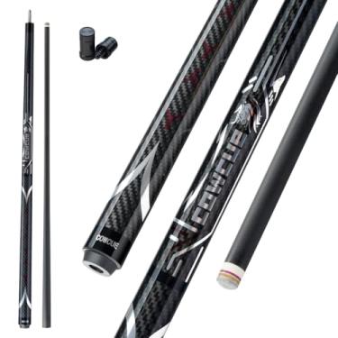 Imagem de CRICAL Taco de bilhar de fibra de carbono Série COWCUE Bastão de sinuca profissional de 147 cm para adultos - Ponta de 12,5 mm, peso 538 g (ajustável), junta 3/8 x 8