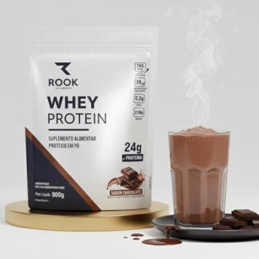 Imagem de Whey Protein Colageno Hidrosilado Rook Sabor 900g Suplemento Concentrado Proteína Concentrada (Chocolate)