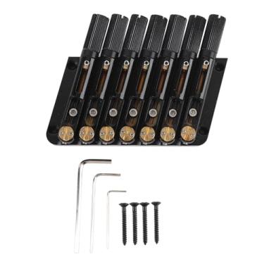 Imagem de RiToEasysports Guitarra Sem Cabeça, Liga de Aço e Latão, 7 Cordas, Substituição de Ponte Sem Cabeça para Guitarra Elétrica Preta (GA1127)