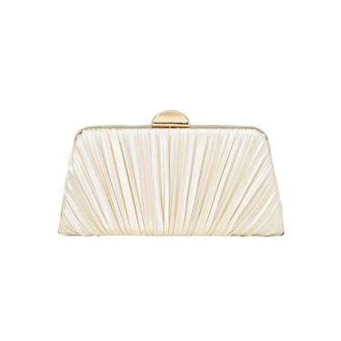 Imagem de QWINEE Bolsa clutch feminina floral de lantejoulas com contas para noite bordada, bolsa tiracolo para festa de casamento, Damasco sólido, one_size