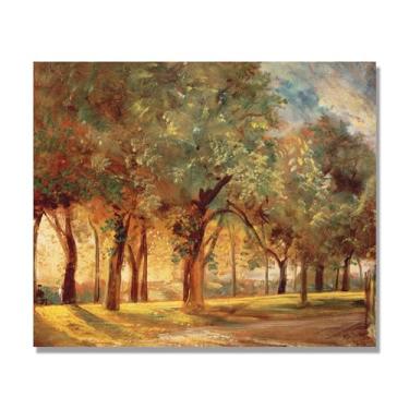 Imagem de NHLDZYH Arte de parede John Constable, (trilhas na floresta), pôster de pinturas famosas, decoração de parede com impressão de imagem retrô de romantismo. Apenas tela 60 x 72 cm - 23,6 x 28,3 pol