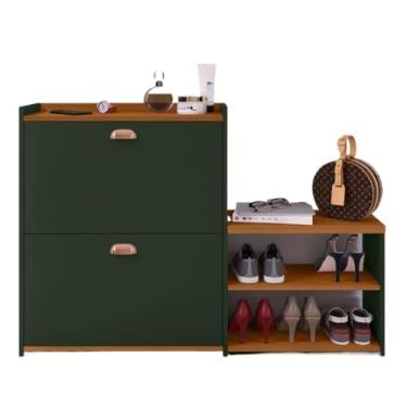 Imagem de Sapateira 2 Andares Mell New Organizadora com Banco 2 Portas Basculantes Hall de Entrada(MILANO VERDE/)