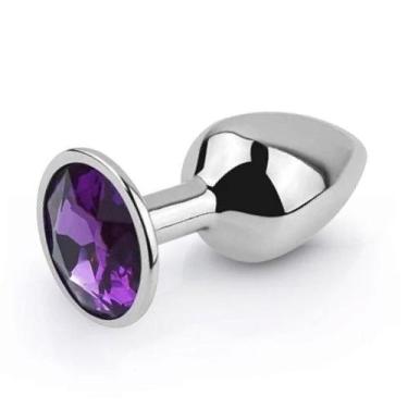 Imagem de Plug Anal Prata com Pedraria - Lust Metal